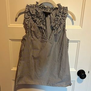 Jcrew ruffle neck top